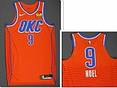 Men's Oklahoma City Thunder #9 Nerlens Noel Orange Statement Edition Stitched Jersey,baseball caps,new era cap wholesale,wholesale hats